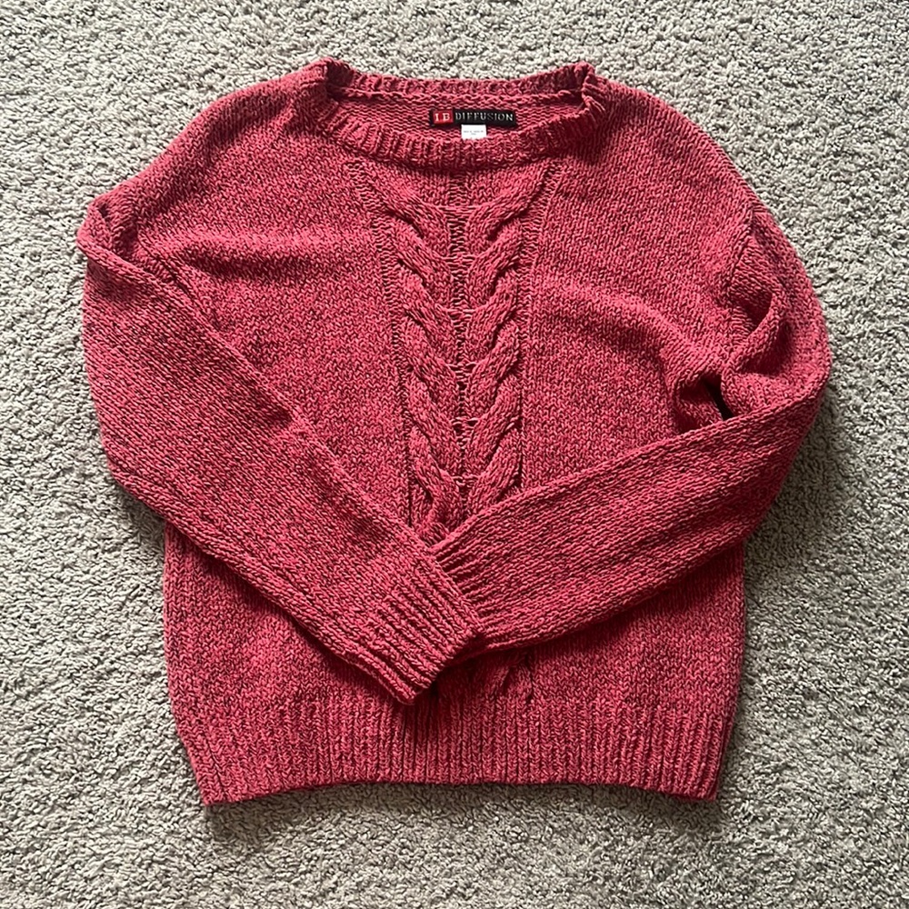 Ruby Pink Knit Women’s Sweater Size medium